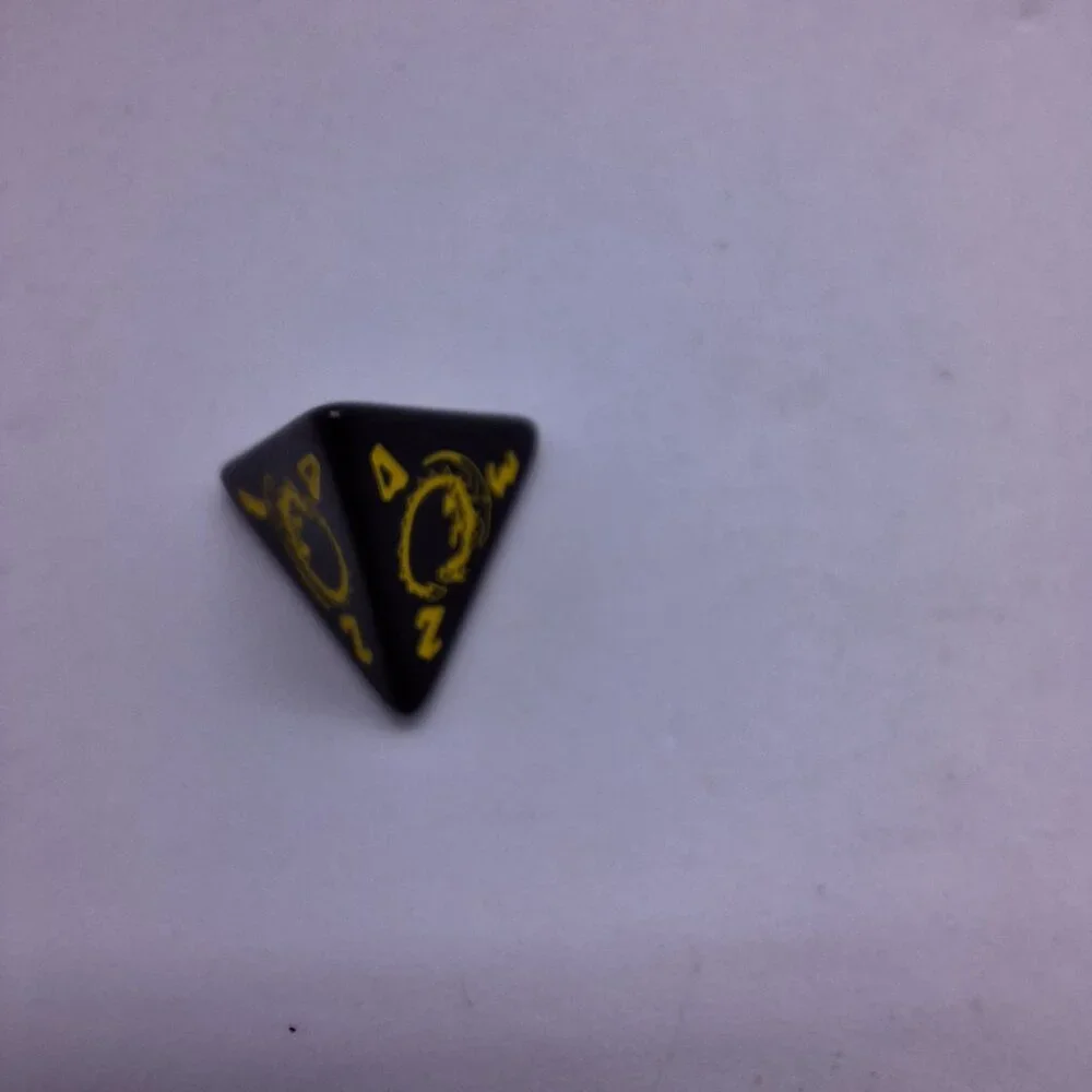 Dragons‎ RPG Dice Set Black And Yellow Role-Playing Game D&D Magic Counter MTG